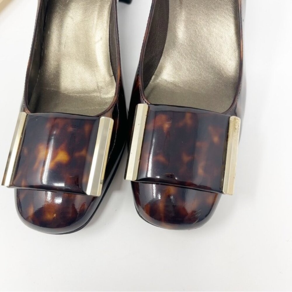 Stuart Weitzman Tortoiseshell Patent Leather Heel… - image 6